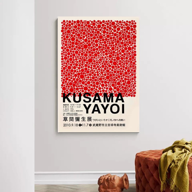 166. Painting Yayoi Kusama Yayoi Kusama Wall Art Wall Etsy