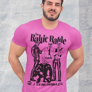 Baltic Battle 1984 Gay Shirt, Queer Punk Retro Gay Fetish, Leather Rubber Uniform Vintage Daddy Top, Homosexual Nostalgic Memorabilia Gifts