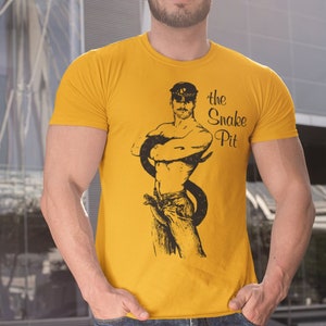Snake Pit Gay Bar Shirt, Vintage Leather Club Shirt, Retro Queer Tee, Vintage Illustration Graphic T shirts, Funny Gay Gift, Pride Clothing