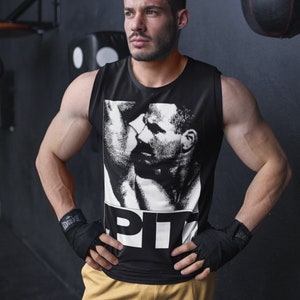 The Pit Bar Tanktop für schwule Männer, Muskelshirt aus Leder, ärmelloses Retro Queer T-Shirt, Nostalgie-Papa-Geschenk, LGBTQ Pride Kleidung
