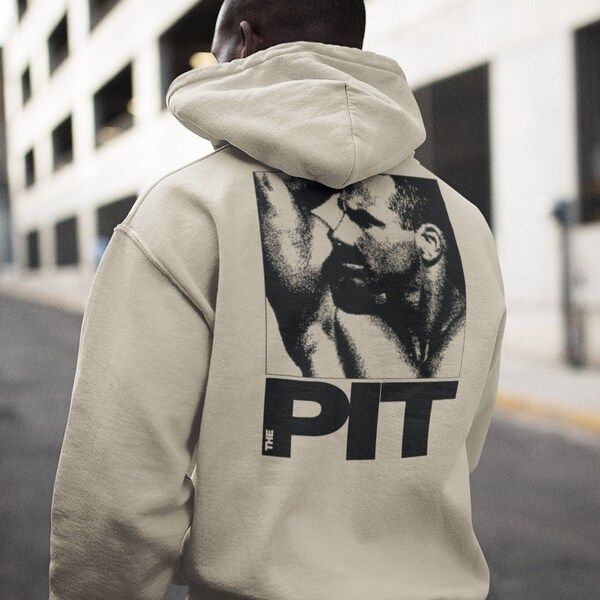De PIT Bar Gay Hoodie, Vintage Lederen Club Shirt, Retro Queer Punk Homoseksuele BDSM Sweatshirt, Daddy Gay Gift, LGBTQ Pride Sweatshirt