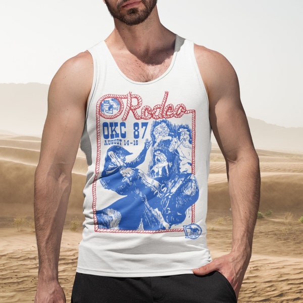 Retro Gay Rodeo Tank Top, LGBTQ Rodeo Magazine Vintage Graphic Tees, Cowboy Shirt, Save a Horse Retro Tank, Western Country Queer Funny Gift