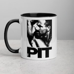 PIT Gay Bar Discoteque Becher, Vintage Leder Club Kaffeetasse, Retro Queer Gay Zine Scan, LGBTQ Pride Geschichtsgeschenk für ihn