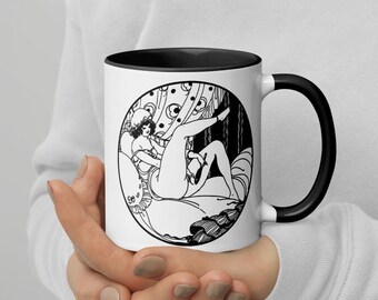 Erotic Lesbian Art Mug, Sapphic 20s, Gay Adult Illustration La Belle Époque by Gerda Wegener, Kitchen Home Decor, Queer Vintage LGBTQ Gifts