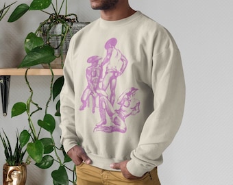 Naked Cowboys Sweatshirt, Gay Retro Crewneck, Queer Rodeo Vintage Illustration Graphic Shirts, Funny Gay Gifts, Aesthetic Pride Clothing