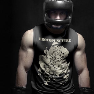 Gay Adult Comics Muscle Shirt, Erotic Vintage Illustration Queer BDSM