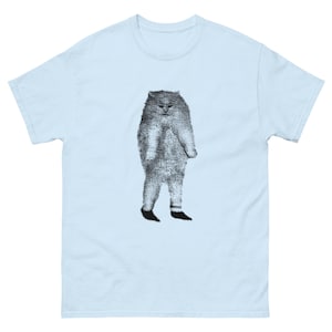 Cursed Cat Shirt, Ugly Renaissance Cat Drawing, Funny Tee for Cat Dad ...
