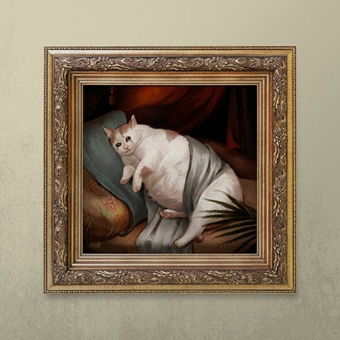Big Floppa - Caracal meme cat / fat floppa / cursed floppa | Art Board Print
