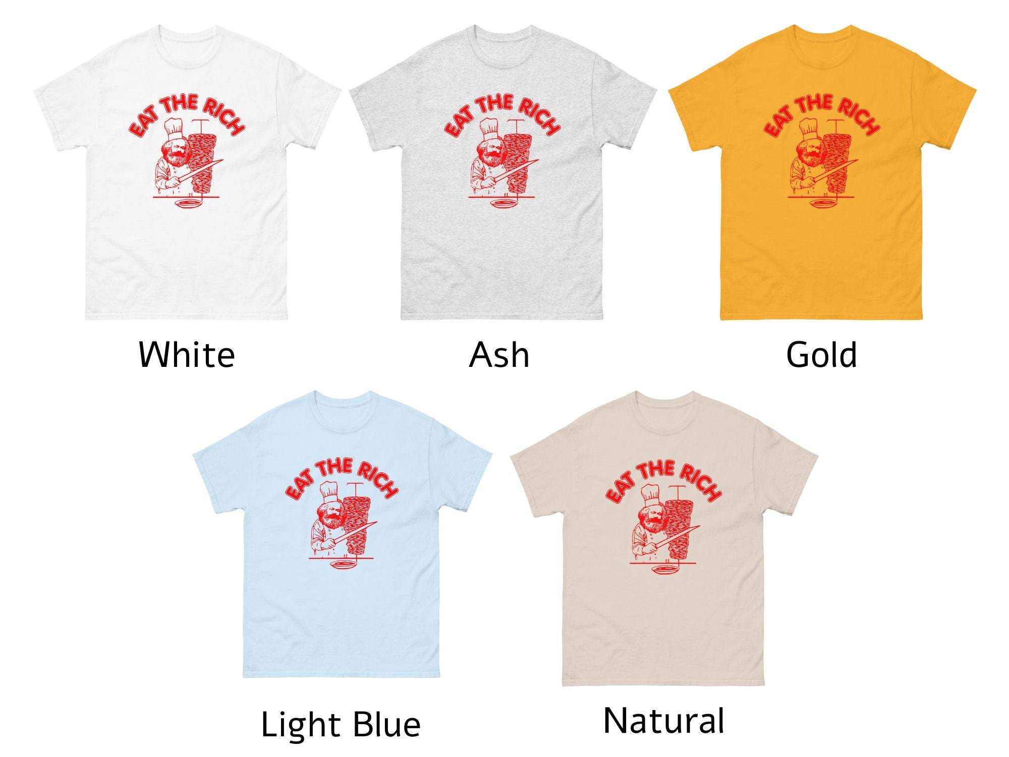 T-shirt Officiel Eat The Rich – Comic Strip Presents – Blanc – Homme/Femme