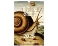 2025 Medieval Snails Wall Calendar with Hook, Marginalia Manuscript Slug Paintings, Funny Monthly Planner