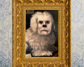 Ugly Renaissance Dog Poster, Strange Quirky Pet Portrait, Home Decor Unframed Wall Art, Weirdcore Aesthetic Funny Novelty Gift for Dog Lover