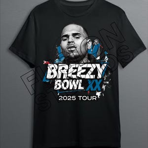 Chris Brown Breezy Bowl Tour PNG File: DTF, Sublimation, Print