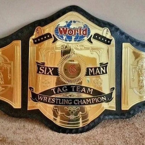 World Six6 Man Tag Team World Heavyweight Wrestling Championship Belt Adult Size