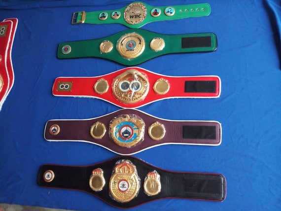 WBA WBC IBF IBO ミニチャンピオンベルト　セット おまけ付き MINI BOXING SET Wbc Ibf Ibo Wba Wbo Championship Title Belt - Etsy