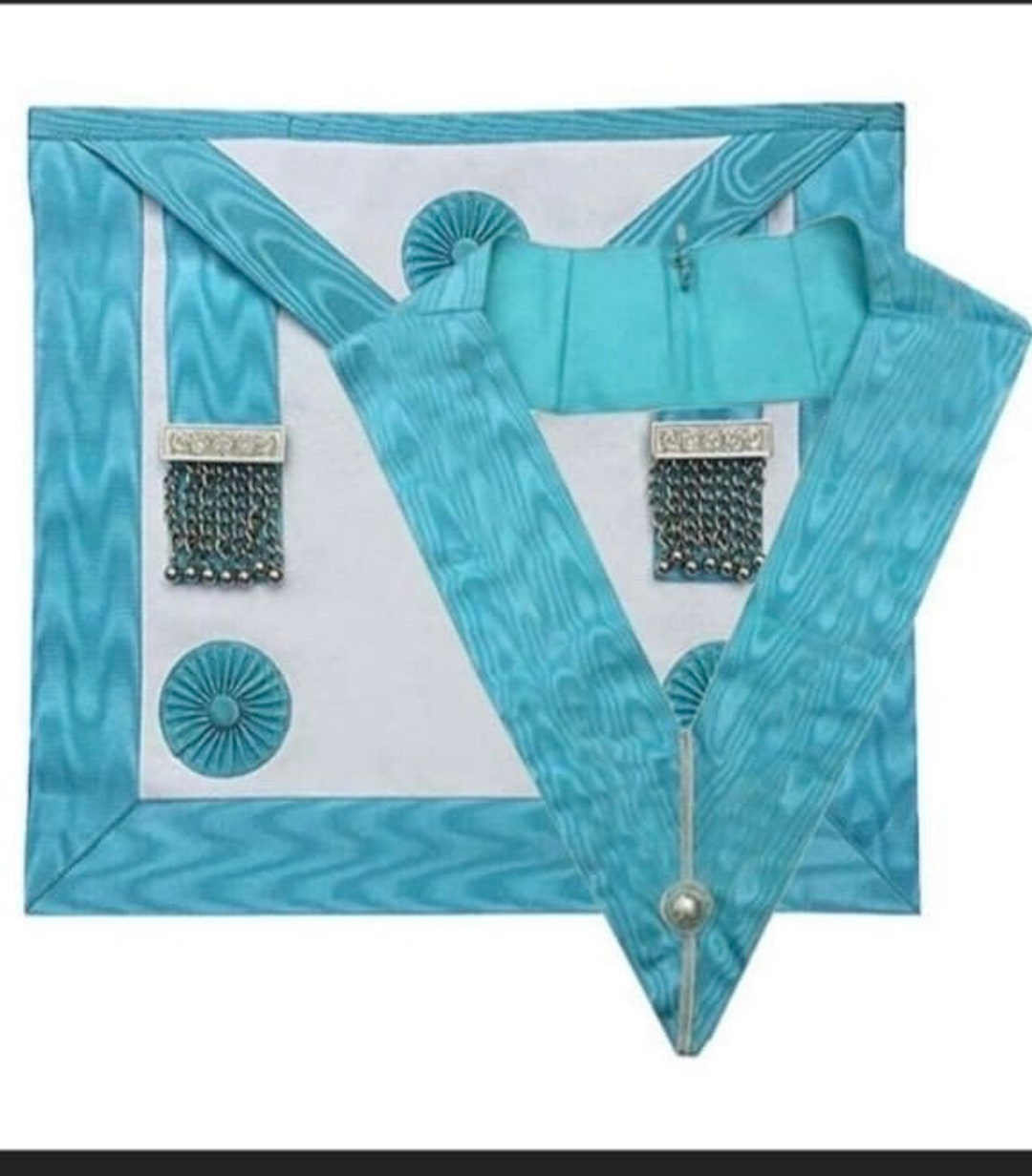 Master Mason Pattern Subtle Masonic Regalia Master Mason Apron Leather, Master Mason Collar - Etsy