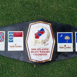 MID ATLANTIC WORLD heavyweight championship title belt