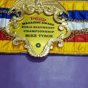 MIKE TYSON RING Magazine award championship title belt