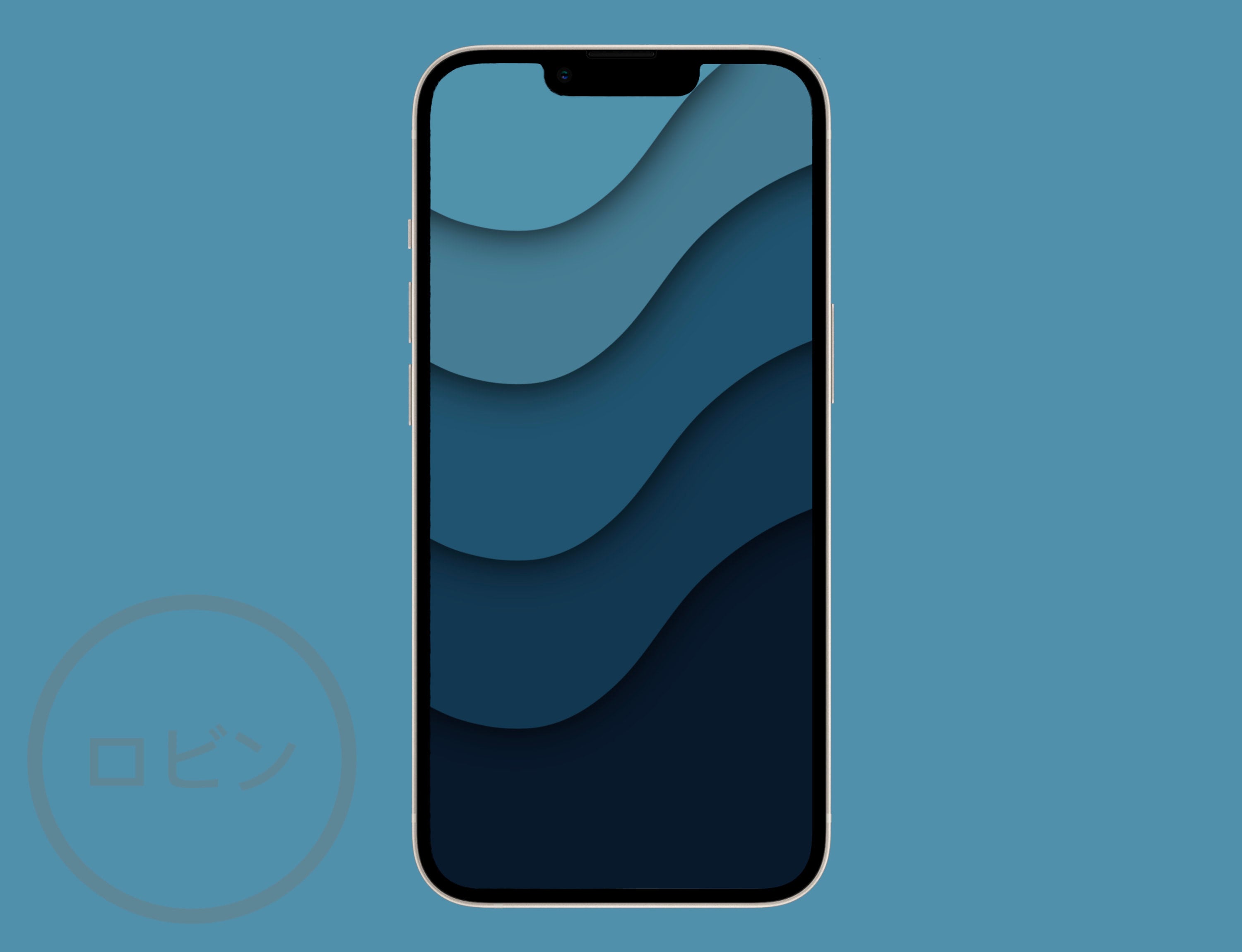 Blue Wave iPhone Wallpapers Minimalistic Etsy