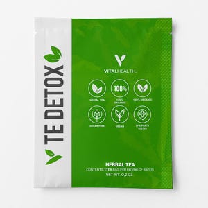 VitalHealth V TE Detox Herbal Tea 4 Pack 1 Month Supply