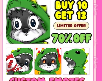 Custom Twitch Emotes Or Kick Emotes | Twitch Emote for streamer Twitch, Facebook, Discord | Cute Chibi anime style | Twitch Emotes, Anime