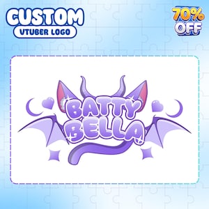 CUSTOM VTUBER LOGO | Cute Logo, Kawaii Logo, VTuber Logo Commission, PNGTuber Logo, Cute Vtuber Logo, animated for stream twitch, youtube