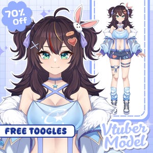 Custom Vtuber Model Live2d Male Or Female Commission | Live2d Model Commission, Vtuber Male & Female, live2d vtuber