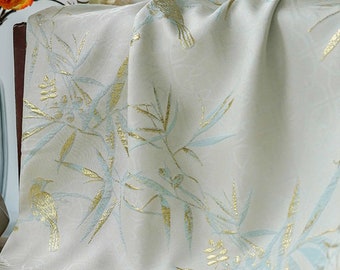 Tela de tapicería de flores, tela de diseñador, tela floral, tela de flores impresa, tela suave, tela de vestido, tela cortada a medida, tela de cortina