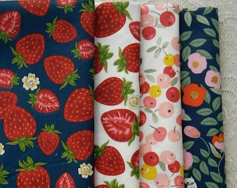 Tissu en coton fraise,Tissu de créateur,Tissu à fleurs,Tissu imprimé,Tissu pour robe,Tissu doux,Tissu pour les oreillers,Tissu par mètre,Tissu en coton