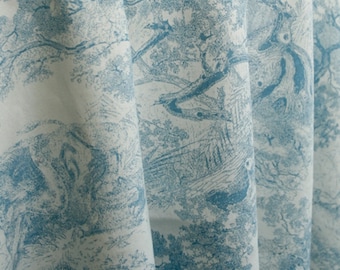 Blue Cotton Fabric,Designer Fabric,Flower Fabric,Printed Fabric,Dress Fabric,Soft Fabric,Pillow Fabric,Fabric By The Yard,Cotton Fabric