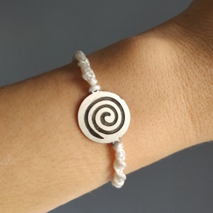 Spiral Macrame Bracelet, Handknotted, Multicolor, Yin Yang, Chakra, Carma, Open Circle, Om, Hamsa Personilized Adjustable Dainty Bracelet