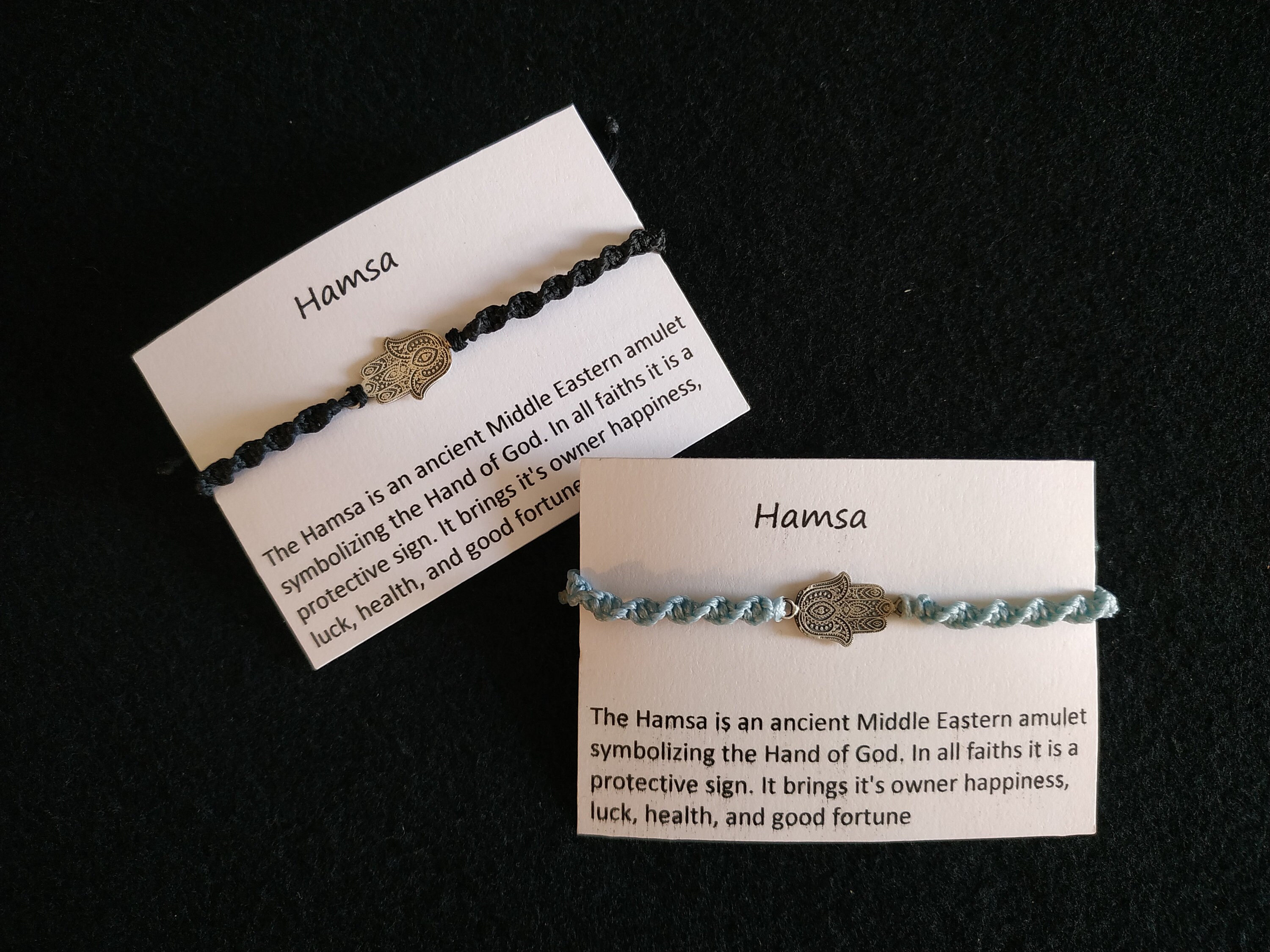 Bracciale Donna In Argento Con Ciondolo Hamsa – Fatima Realizzato A Mano In Macramè – Regolabile – Portafortuna In Sacchettino Regalo - 4