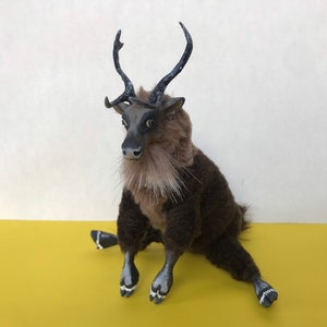 Art doll reindeer tea