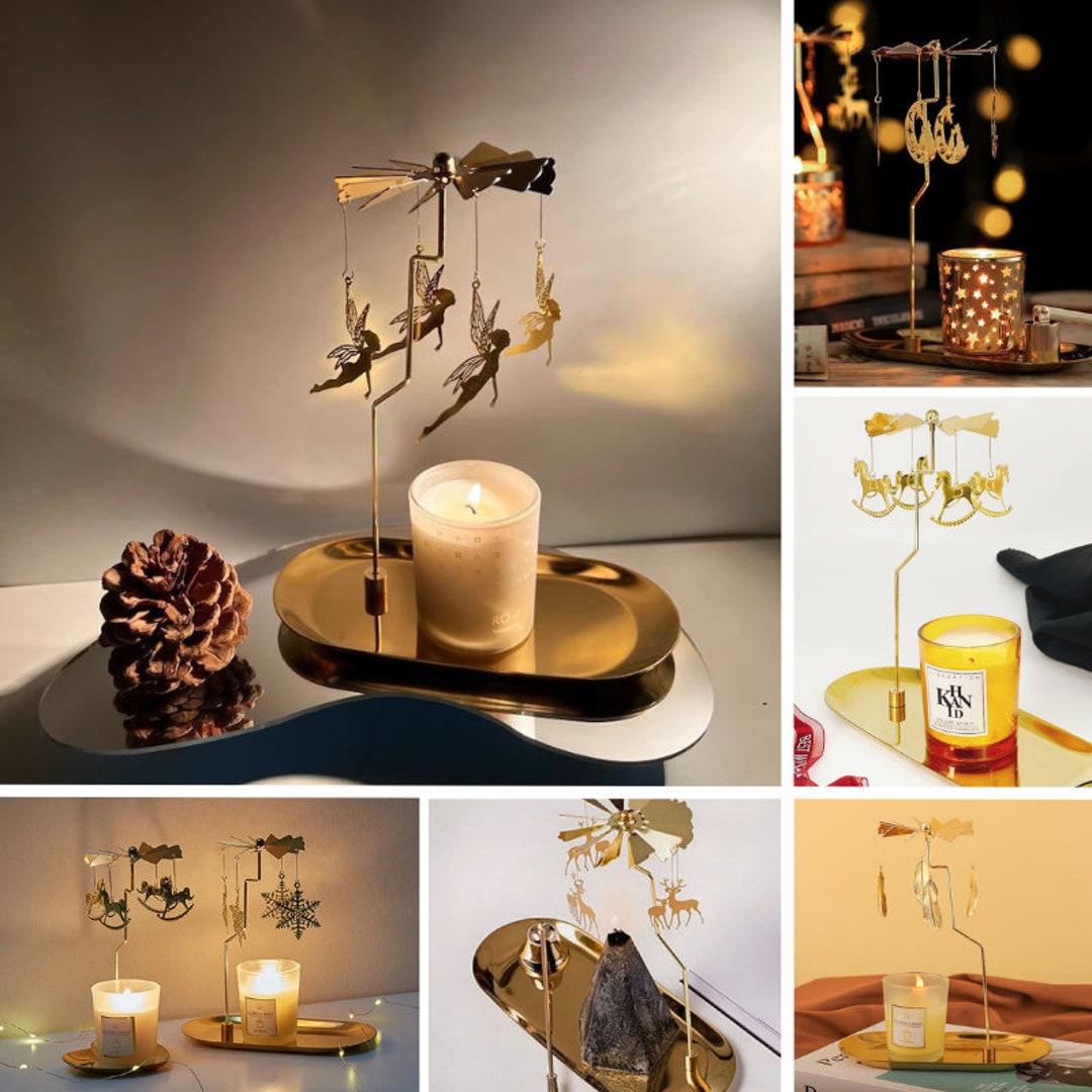 Spinning Candle Holder Altar Candle Holder Rotary Candle Etsy