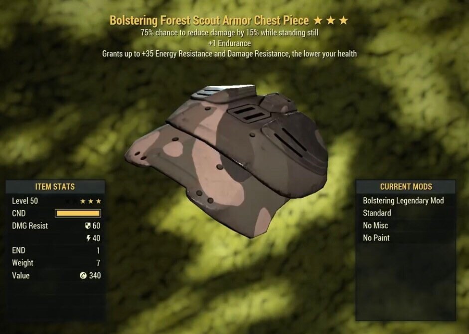 Fallout 76 Bolstering Scout Armor Full Set L50 Xbox Etsy