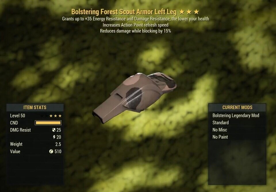 Fallout 76 Bolstering Scout Armor Full Set L50 Xbox Etsy