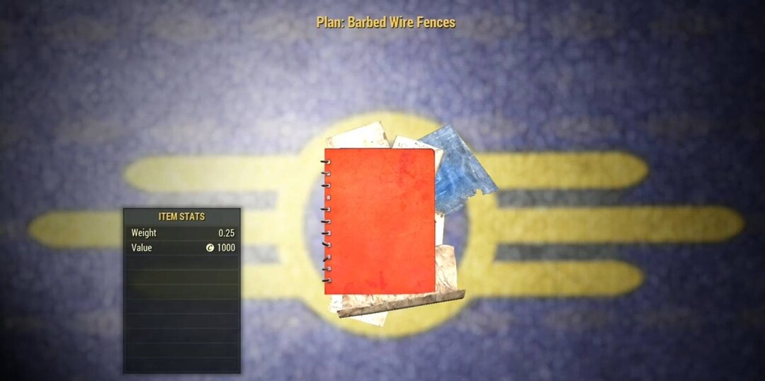 Fallout 76 Barbed Wire Fences Plan Xbox Etsy