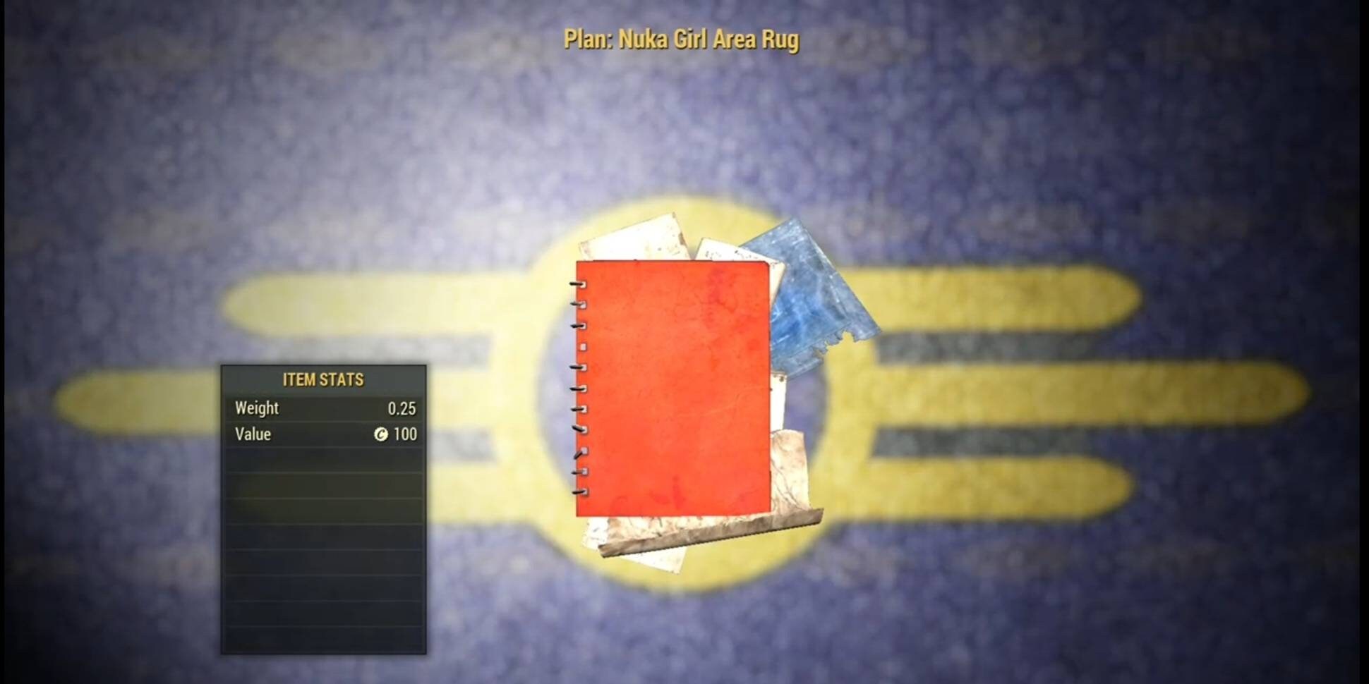 Fallout 76 Nuka Girl Area Rug Plan Xbox Etsy