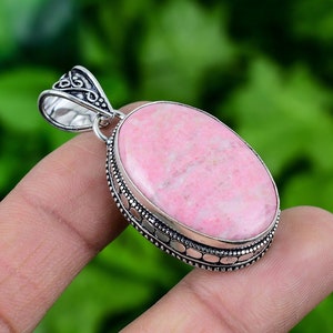 Pink Thulite Pendant 925 Sterling Silver Pendant Thulite Gemstone Pendant Handmade Silver Jewelry Pendant For Necklace Gift For Her SLGRP71