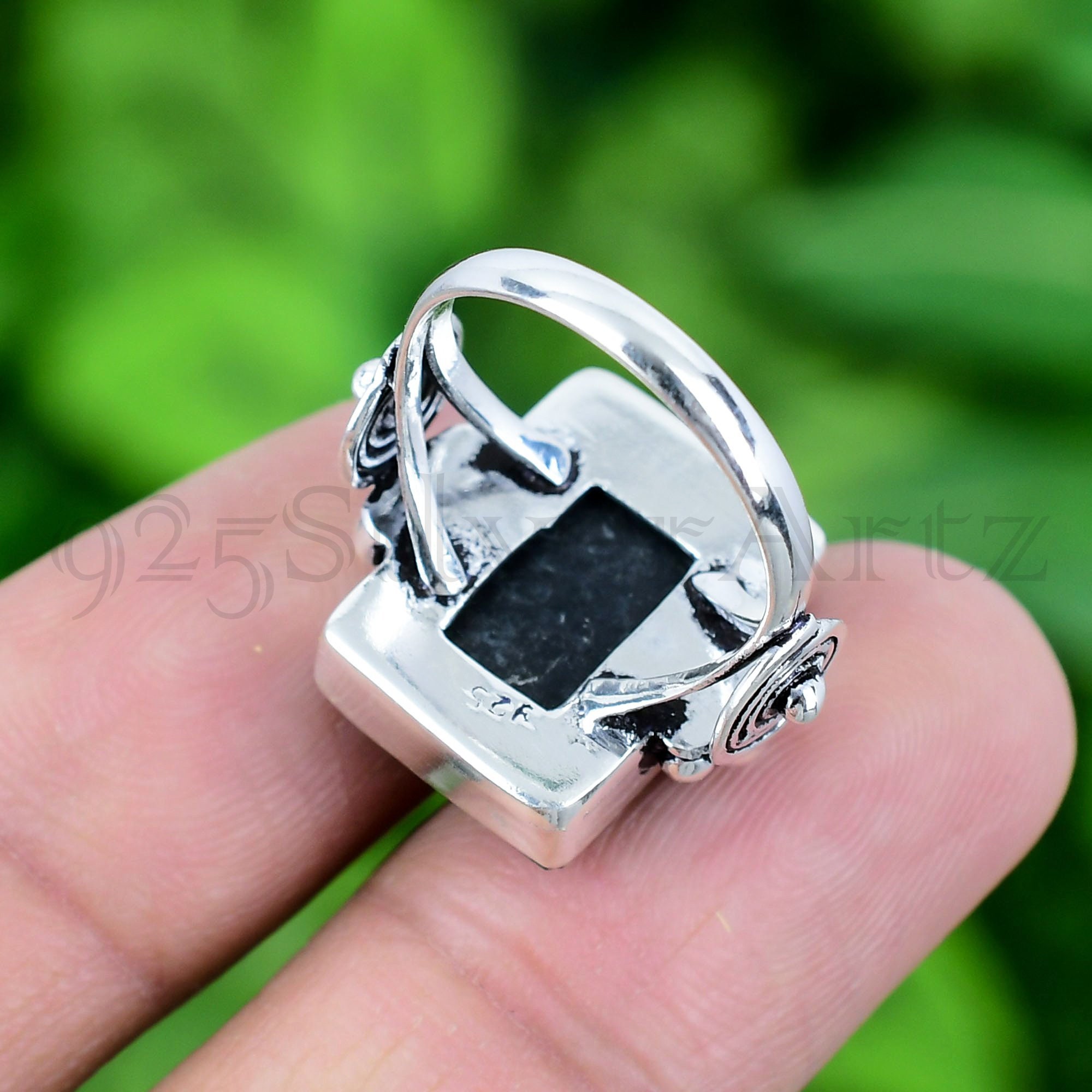 Shell 925 Ring Handmade Abalone Shell 925 Sterling Silver Statement Ring - Etsy