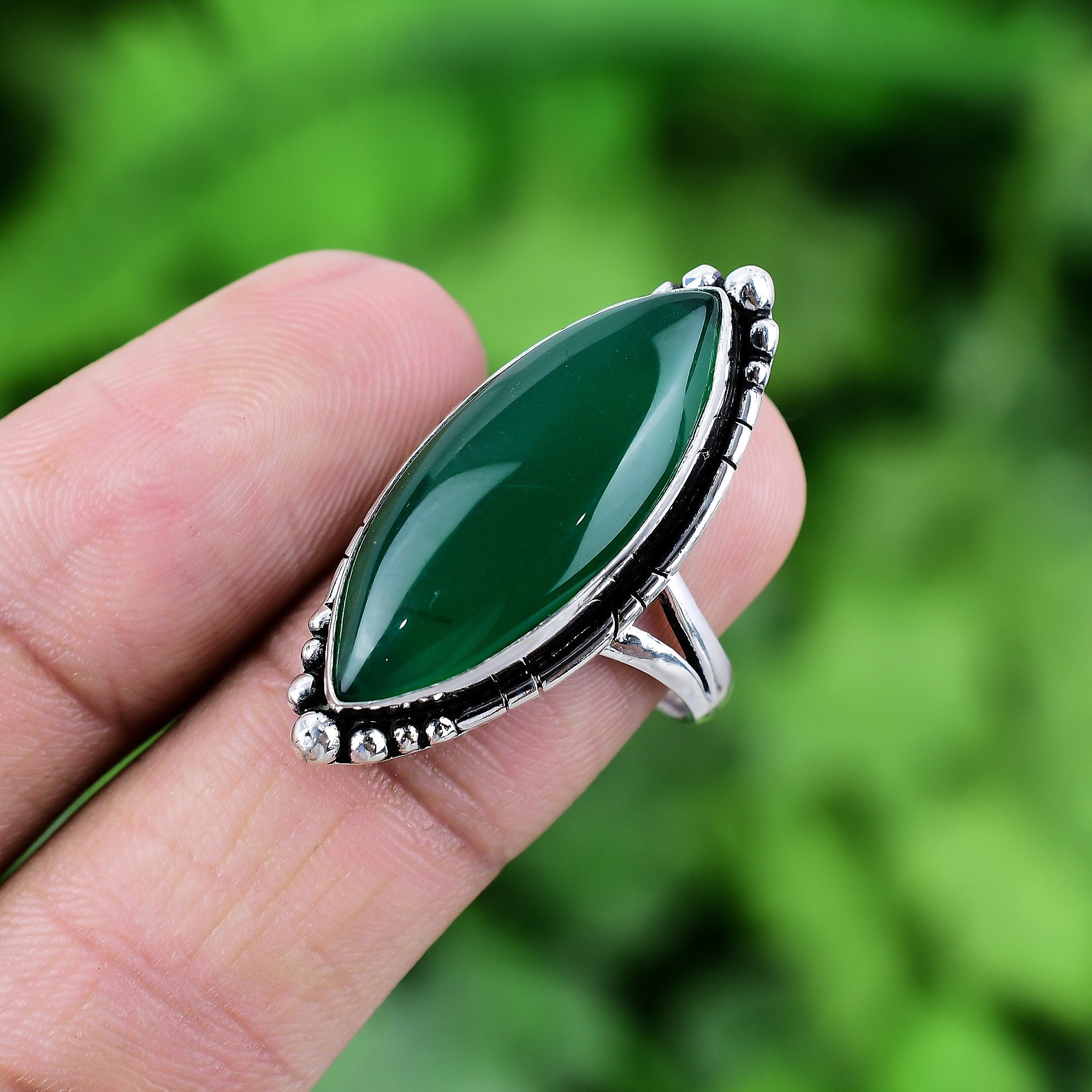 Green Onyx Ring - Etsy Green Onyx Ring - Etsy