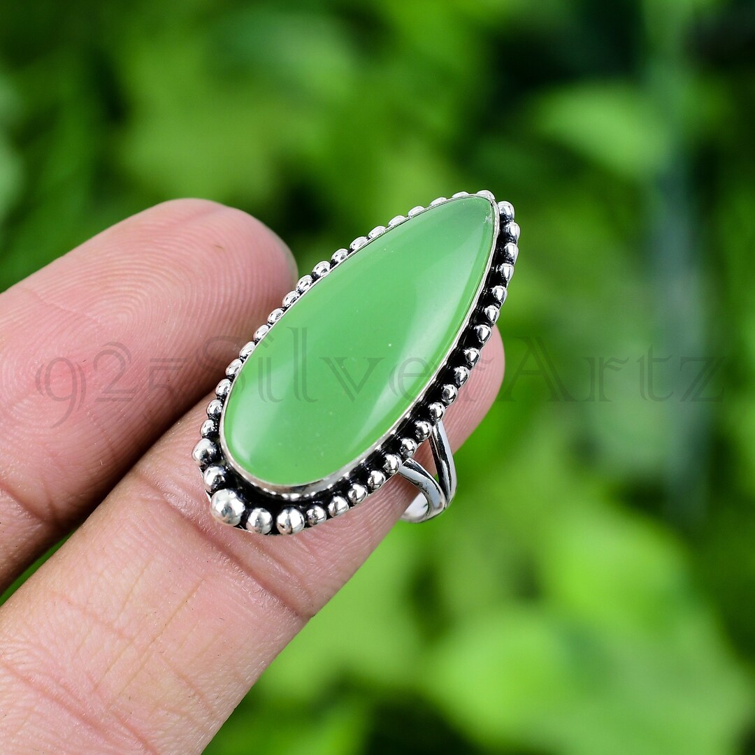 Bague En Argent 925 Avec Pierre Calcédoine Bleue - Taille 55 - Marque Blade Roma - Neuf Sans Emballage