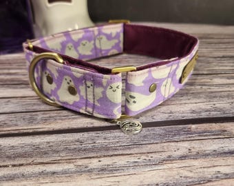 Purple Ghosties Martingale Collar