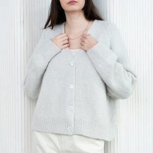 Snowstorm Cardigan | Knitting Pattern in English | Instant Download PDF | Oversized V-Neck Cardigan | Intermediate Sweater