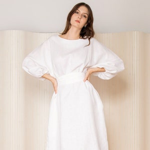 Penelope Midi Dress | Summer Dress Digital Sewing Pattern in English | US Size 0-12 | Puff Sleeve | Instant Download PDF With Instructions