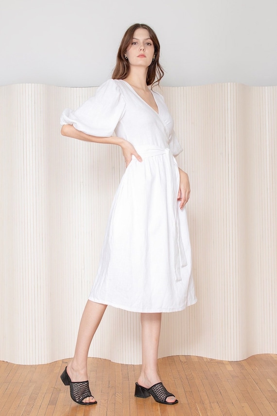 afrodita linen dress Tach Clothing Afrodita Linen Dress - Orange