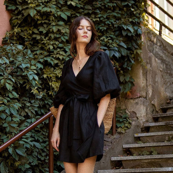 Black wrap dress size 20 online