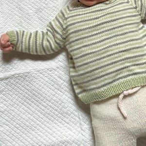 Green Pod Pullover: Baby Ringelpullover Strickanleitung ( PDF Pattern)