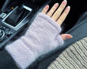 Patrón de tejido para mitones sin dedos Frostbite: Mohair o sin mohair (patrón PDF en inglés)