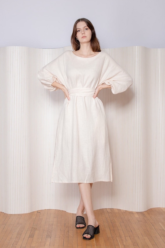navy blue dress for baby girl Azazie Linnea Cream A-Line Scoop Chiffon Dress Sample Dress main image 1