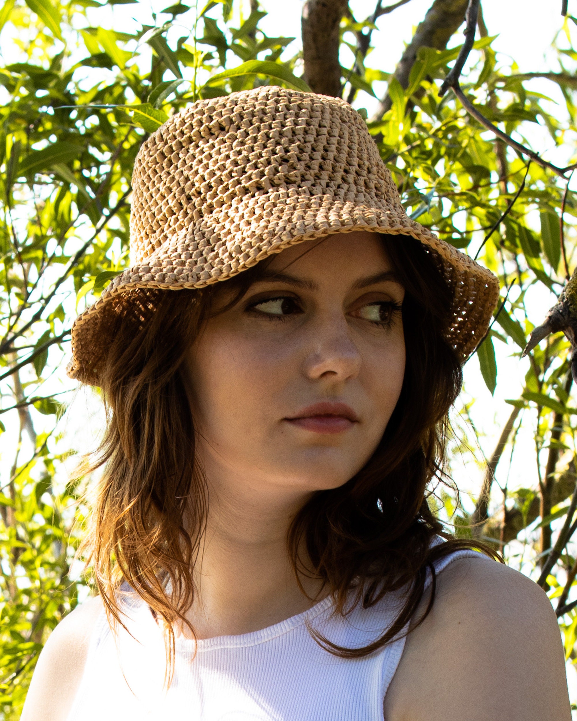 Crochet Bucket Hat Raffia Bucket Hat PATTERN Summer Straw Etsy Australia